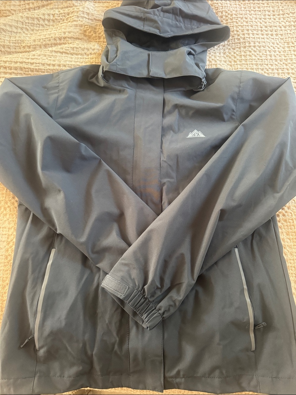 Men's Lightweight Hooded Rain Jacket - Dark Gray